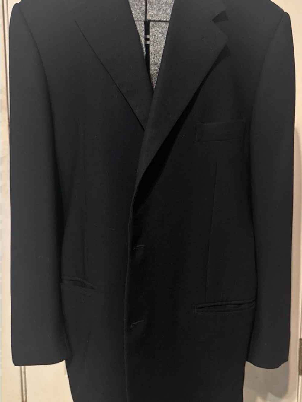 Corneliani Men's Black Classic Single-Breasted Blazer